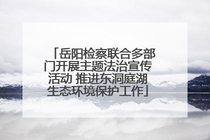 岳阳检察联合多部门开展主题法治宣传活动 推进东洞庭湖生态环境保护工作
